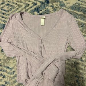 Cropped purple h&m long sleeve